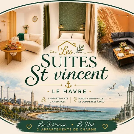 Appartement La Terrasse St-vincent - 4 Pers - Cosy - Et à Pied Le Havre